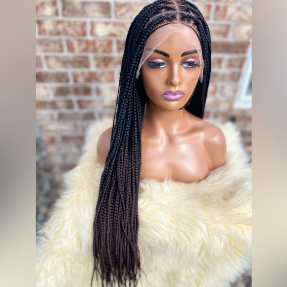 Knotless braided wig for beautiful women who wears braided wigsI can customize.